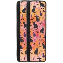 Halloween Bats Cat Refrigerator Door Handle Covers Set of 2, Washable Fridge Handles Covers, Electrical Kitchen Appliance Handmade Halloween Decor Protector for Ovens Dishwashers