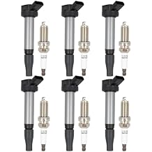 6 Ignition Coils and 6 Spark Slugs Fit for 2018-2021 for LS500h 3.5L 2018-2019 for LC500h 3.5L 2018 for RX450hL 3.5L UF796,9091902273, 90919A2008