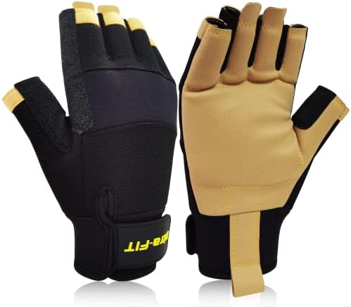 Professional Anti-Vibration Gloves, EN ISO 10819: 2013  A1: 2019 Certified, Abrasion Resistant Work Gloves