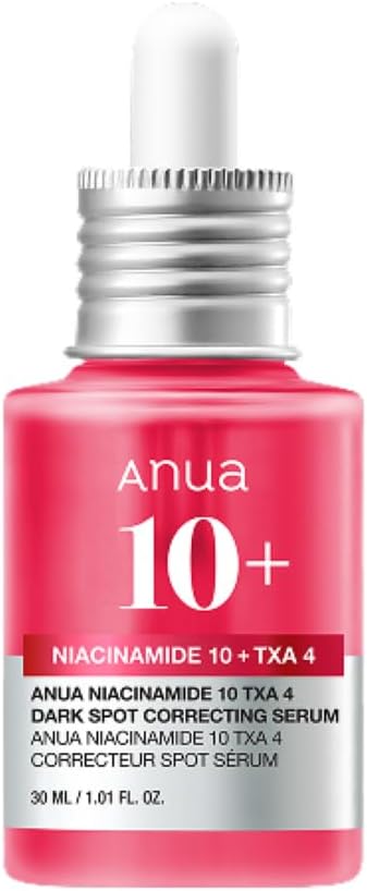 Anua Niacinamide 10 + TXA 4 Serum, Korean Skincare, 1.01 fl.oz | Dark Spot Care, Hyaluronic Acid, Tranexamic Acid, Lightweight & Hydrating All-in-One Daily Facial Serum for Glass Skin