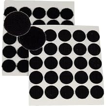 BlueDot Trading Black~25 Hooks & 25 Loops Fasteners Dots Sticky Self Adhesive for Sewing Crafts