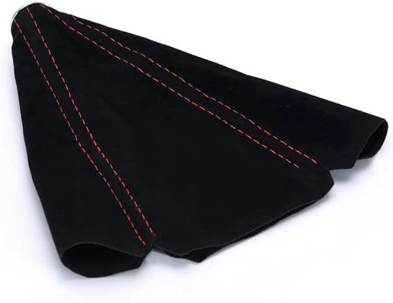Red Stitch Black Suede Shiftier Shift Boot Gear Cover Manual Auto Transmission