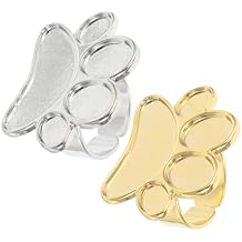 2pcs Metal Nail Art Palette Ring Manicure Mixing Tray for Nail Polish Display Painting Supplies Space-Saving Design for Home Professional Use