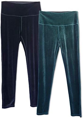 Kalon Womens 2-Pack High Waist Velvet Legging