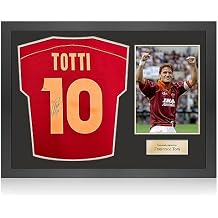 Francesco Totti Signed1998-99 Soccer Jersey. Icon Frame