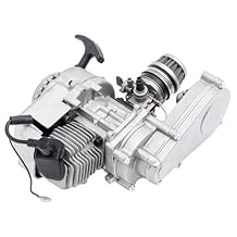 49cc 2 Stroke Engine Motor KIt forPocket Mini Dirt Bike ATV, 48km/h High Speed Air-Cooled Racing Engine with T-Shaped Hand Puller for Engine Replacement, Modified Bicycle