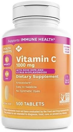 Generic Vitamin C 1000 mg Plus Citrus Bioflavonoids & Rose HIPS Tablets 500 ct.