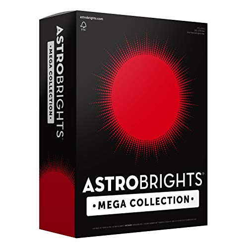 Astrobrights Mega Collection, Colored Paper, Ultra Red, 625 Sheets, 24 lb89 gsm, 8.5 x 11 - MORE SHEETS! 91692