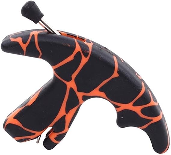 High Strength Plastic Thumb Release for Compound Bows Comfortable Finger Grip for Improved Arrow Accuracy (Orange)