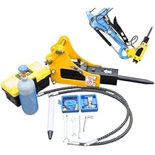 Mini Excavator Attachments Hydraulic Hammer Breaker Kit High-Performance Demolition Tool with 2 Chisels, Toolbox, Nitrogen Kit & Hydraulic Hoses for Concrete, Rock, Frozen Ground