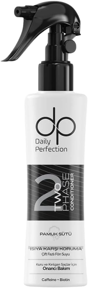 Daily Perfection Pamuk Sütü Çift Fazlı Fön Suyu 200 ml - Isıya Karşı Koruyucu Yoğun Nemlendirici ve Kolay Tarama Sağlayan Saç Bakım Spreyi