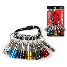 X-STEEL Bit Holder, 6pcs 1/4 Hex Shank Screwdriver Bit Holder for Impact Driver Drill,Lightweight Quick-Change Extension Rod,Keychain,Drill Bit,Screw Adapter,Ideal for Tools & Home Improvement