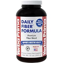 Yerba Prima Daily Fiber Formula Powder - 12 oz - Digestive Support Supplement - Soluble & Insoluble Dietary Fiber Supplement - Vegan, Non-GMO, Gluten-Free
