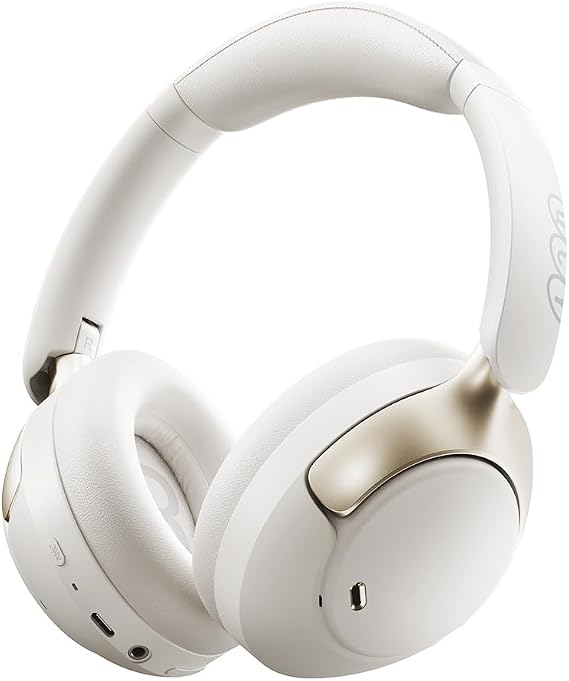 QCY H3 Pro Adaptive ANC Over-Ear Headphones, 50dB Noise Cancellation, Multiple Modes, LDAC Hi-Res Audio, 55H Playtime, Custom EQ via App, Bluetooth 5.4
