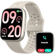 Smart Watches for Women/Men Android iPhone, [1.85" AMOLED Screen] Smartwatch Fitness Tracker 3ATM Waterproof with Bluetooth Calls, AI Control, Heart Rate/SpO2/Sleep Monitor, 7 Days Battery