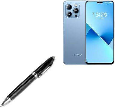 BoxWave Stylus Pen Compatible with LeTV Le 1 Pro - EverTouch Meritus Capacitive Styra, Capacitive Stylus with Rollerball Pen - Jet Black