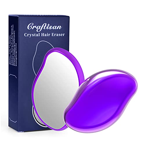 Crystal Hair Eraser, Magic Painless Fast Quick Hair Remover Smooth Body Skin Chest Arm Leg Back Area Exfoliation Removal Tool Area Reusable Nano Glass Epilator gift for Women and Men time money saving