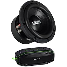 Sundown Audio E-8 V.6 D2 Bundle: 8 in 400-Watt RMS 800-Watt Peak Dual 2 Ohm Car Subwoofer, RPB27 V2 20-Watt Waterproof Bluetooth Portable Audio with TWS, 2-Items