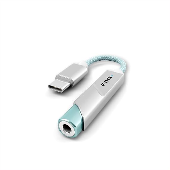 FiiO KA11 USB C - 3.5mm Ses Adaptörü 32bit/384 KHz, USB Tip C Dongle HiFi DAC Amplifikatör Android/iOS/Windows/Mac için (Gümüş, TC)