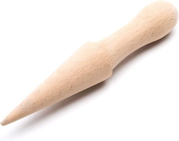 Fox Run Wooden Pizzelle Roller, Krumkake Pastry Tool, Waffle Ice Cream Cone Roller, 8.25 inches, Beechwood
