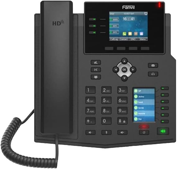 Fanvil IP Phone X4U Gigabit SIP Enterprise Desktop Phone with Dual-Color LCD Display (5-Pack)