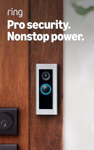 Ring Wired Doorbell Pro Best-in-class hardwired doorbell camera with cutting-edge features (existing doorbell wiring required) (2021 release)