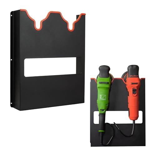 Maxshine Universal Dual Polisher Wall Holder Fits Dual Action & Rotary Polishers with Cord Organizer Space-Saving Wall Mount Rack Car Detailing Storage Accessory
