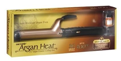 One 'n Only Heat Ceramic Curling Iron & Hair Styling Tool, 1.25 Inch | Even Thermal Distribution, Enhances Shine & Reduces Frizz with Natural Ions, 30 Settings Up to 400F, Infused with Argan Oil