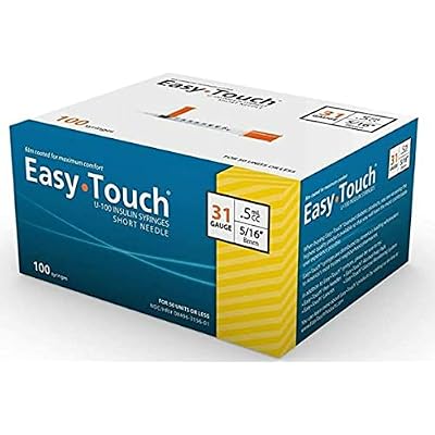 Easy Touch Pen Needles 31 Gauge, 316 Inch - 100 Per Box 2-Pack