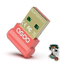 USB Bluetooth Adapter for PC - QGOO Bluetooth Dongle 5.3 EDR, Wireless Receiver for Desktop Computer Laptop Windows 8.1/10/11(red-037)