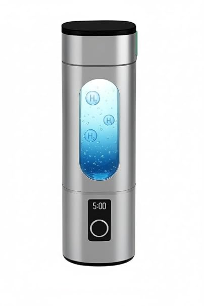 Hydrogen Water Bottle 8000PPB | SPE/PEM Technology | BPA-Free 280mL with Platinum Electrodes | Portable USB Rechargeable H2 Maker for Gym, Travel & Daily Use