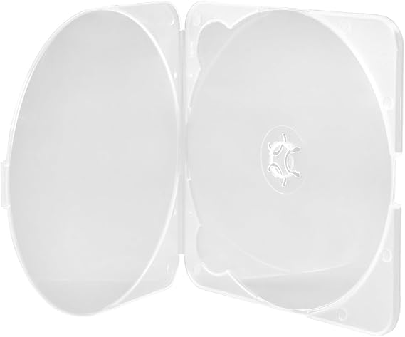 Maxtek Super Slim 3.8mm Clear DVD Case, Space-Saving, Durable, Compact CD, DVD Blu-ray Disc Storage (10)