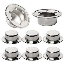 (8-Pack) Calvana Spring Steel Push On Pushnut Caps with Mechanical Zinc Plating-Permanent Washer Caps Fits 1/2 Axles for Hand Trucks, Rolling Bins, and Lawn Wagons-Perfect Alternative for Cotter Pins