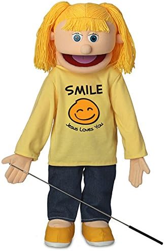 Smile Jesus Loves You | 25" Full Body Girl Puppet by Silly Puppets