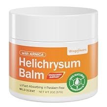 Helichrysum Balm for Skin Repair & Renewal - Natural Soothing Helichrysum Essential Oil Balm with Arnica for Bruise & Redness Relief - Moisturizes & Revitalizes Dry, Sensitive & Aging Skin