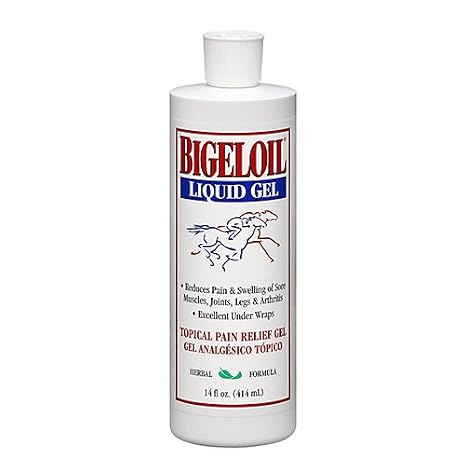 Absorbine Bigeloil Liniment Gel, Refreshing Topical Rub for Sore Muscles, Joints & Arthritis Pain, 14oz Bottle