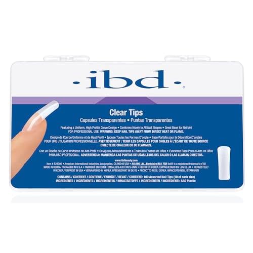 IBD Clear Nail Tips, 100 Count