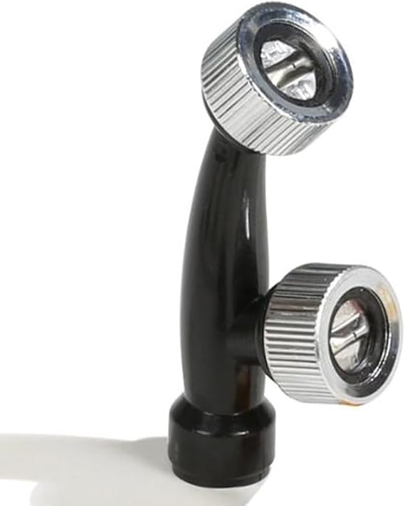 2 Pack for Stainless Steel for Dual Spray Head Nozzle, High Pressure Fan Sprayer Farmland Garden Pest Control and Fertilization, Black
