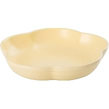 VoOqo Soup Bowls,Ramen Bowls, Flower Shape Fruit Bowl, 7.8 Inch Ceramic Fruit Plate Large Capacity Storage Basket Snack Plate for Fruit Dessert Living Room Candy,Pink (Color : Yellow)