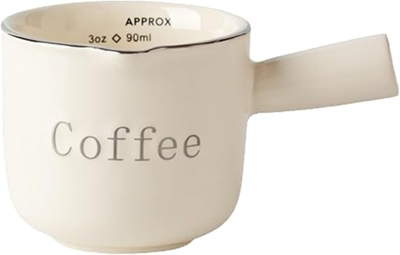 Permanent Ceramic Creamer Double Scale Indicators Stream Pouring Denial Drip Plan Coffee Sauce Kitchen Addition Balanced Serving Control Creamer
