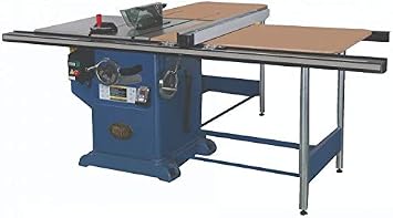 12" Table Saw-5HP, 1Ph w/52" Rail & Side Table -