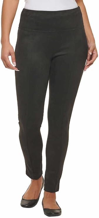 Andrew Marc Womens Lightweight Faux Suede Pull on Pant