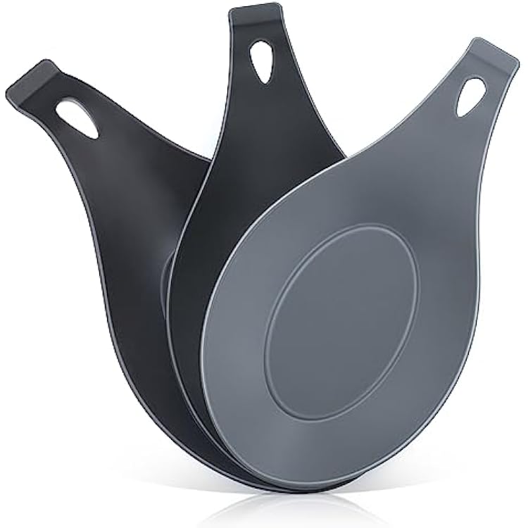 Spoon Rest for Stove Top, 3 Pack Small Silicone Spoon Holder for Kitchen Counter, Coffee Spoon Rest, Heat Resistant Cooking Spoon Holder Perfect Kitchen Gadgets