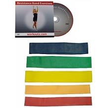 Workoutz 5-Piece Butt Lift Ankle Resistance Band Set with Progressive Resistance Levels
