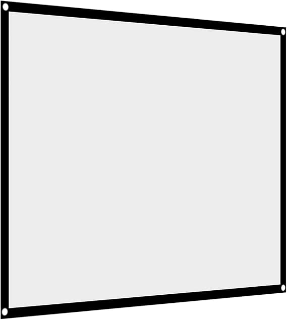 ROFBIHG Projector Screen Foldable Non Crease Theatre Cinema Projector Screen, 4:3 16:9 Aspect Ratio, Double Sided Projection Scree Curtain, Suitable for HDTV/Sports/Movies/Presentations(16:9,60 Inch)