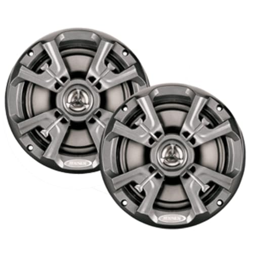 Jensen MSX60RVR Marine Speakers 6.5 Coaxial Speaker, Completely Waterproof With UV Resistant Materials To Withstand the Outdoor Elements, Sold as Pair, Graphite Gray