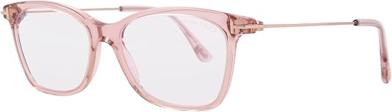 Eyeglasses Tom Ford FT 5712 -B 072 Shiny Transparent Pink, Rose Gold Temples/Bl