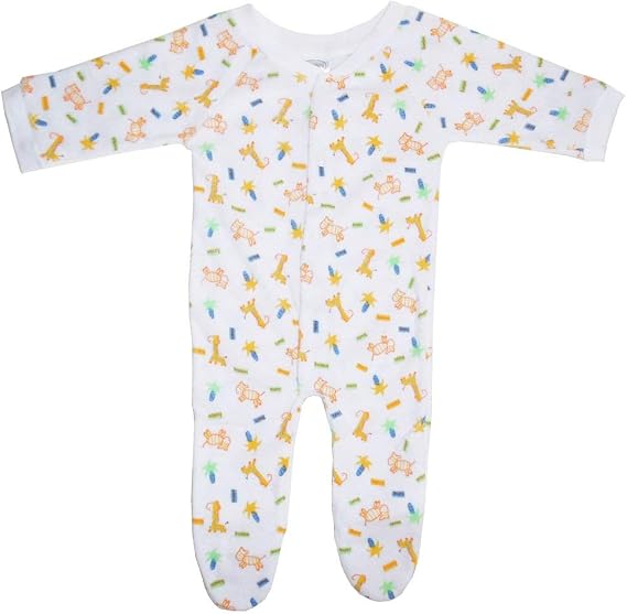 Bambini 515B S Terry Print Closed-Toe Sleep & Play, Small Multicoloured