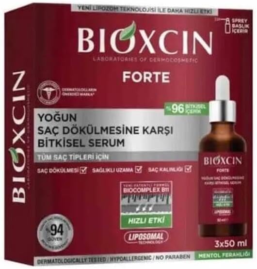 Bioxcin Forte Yoğun Saç Dökülmesine Karşı 3'lü Bitkisel Saç Serumu 3 X 50 Ml, TYC00605815326