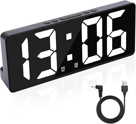 MR Masa Saati Derece Alarm Takvim Ayarlanabilir Parlaklık 12/24 Saat Göstergesi